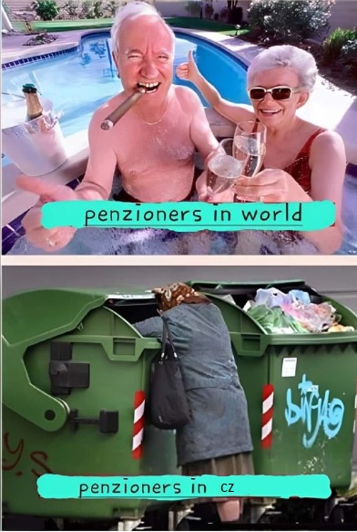 Penzisté ve světě vs penzisté v ČR