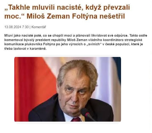 Zeman o Foltynovi